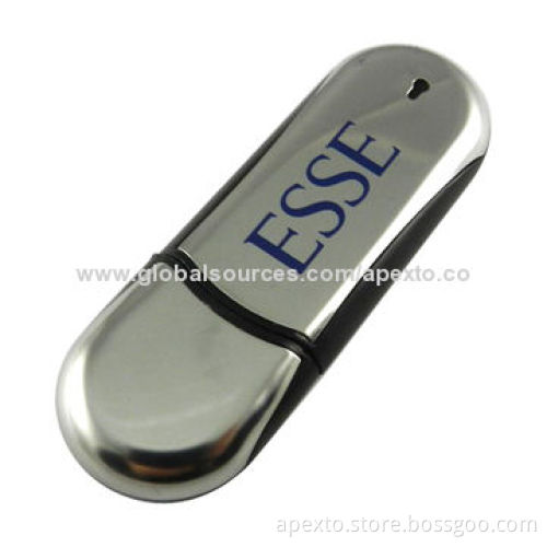 Metal USB Flash Drive, Customized Packaging Types/Logos Accepted, 256MB to 32GB Capacity